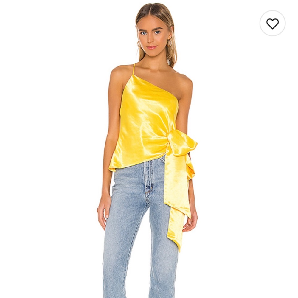 Gorgeous Yellow Satin Top